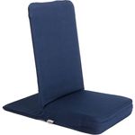 Bodhi Mandir Bodenstuhl | Meditationsstuhl mit dickem Sitzkissen | Komfortabler Bodensessel mit gepolsterter Rückenlehne | Waschbarer Bezug | Ideal für Freizeit, Yoga & Meditation (night blue)