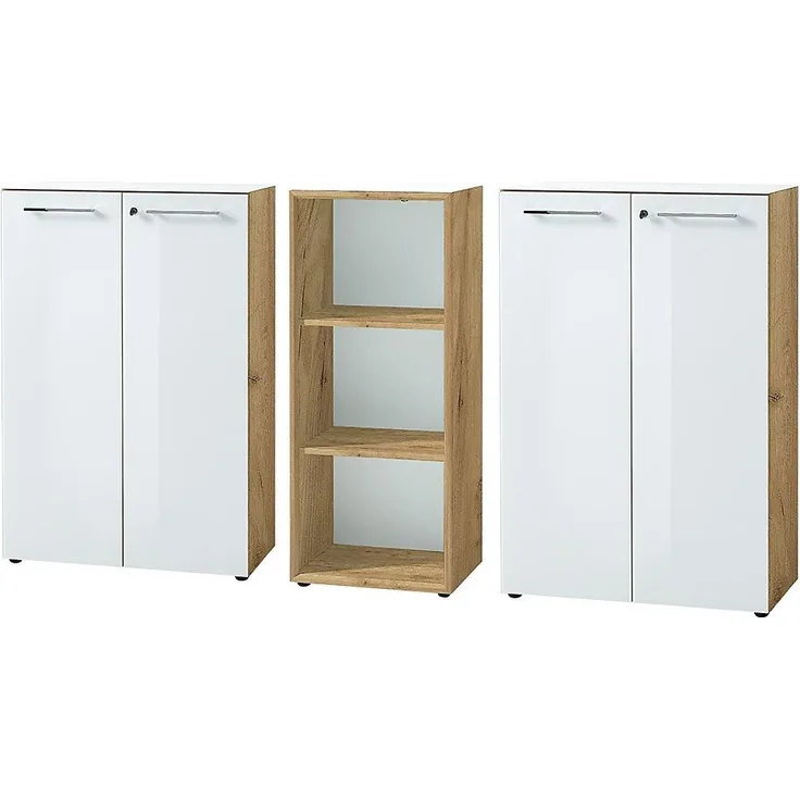GERMANIA Bürokombination MONTERIA BHT 240x120x37 cm bunt Komplett-Büro Büro