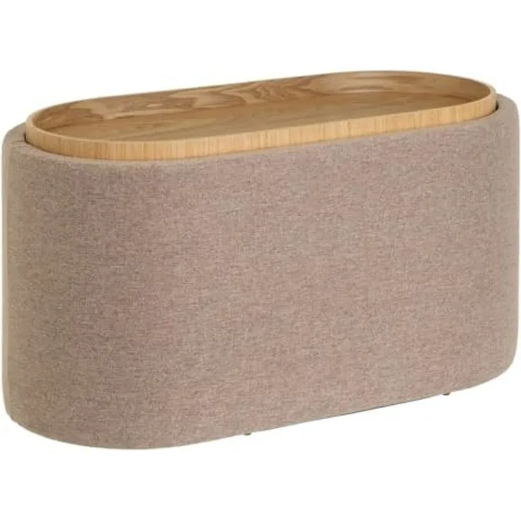 DRW Sitzsack Arcon aus Stoff und MDF in Beige