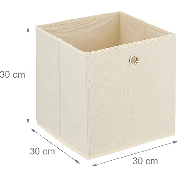 Cremefarbene Aufbewahrungsbox im 4er Set 10047018 – Bild 5