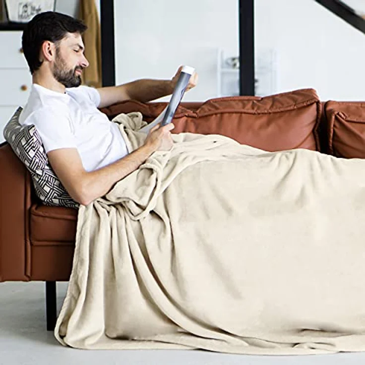 Wohndecke Kuscheldecke super weich & flauschig – warme Fleecedecke, Gräfenstayn, warme Wolldecke, Sofadecke & Tagesdecke - Überwurf Sofa, Couch – Bild 3