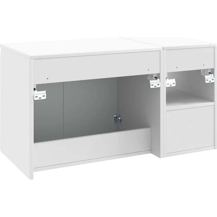 vidaXL Badezimmerschrank-Set 2 stk. Weiß 92,5 x 44,5 x 50 cm 3404114 – Bild 6