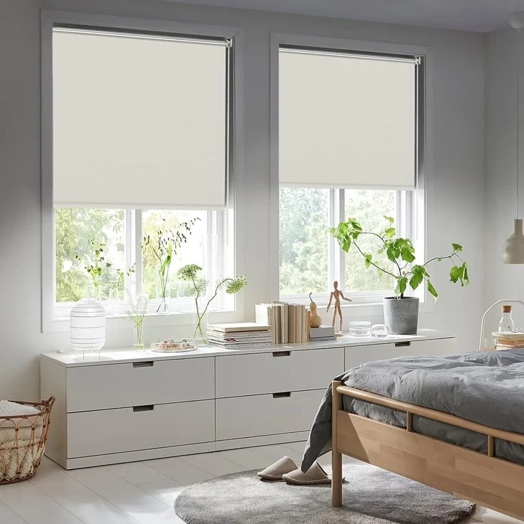 Verdunkelungsrollo Rollos für Fenster und Tür ohne Bohren 110x140 cm(BxH) Creme Thermo Rollo Klemmfix Verdunklungsrollo Fensterrollo Lichtblick Sicht-und Sonnenschutz Wand-und Deckenmontag – Bild 6