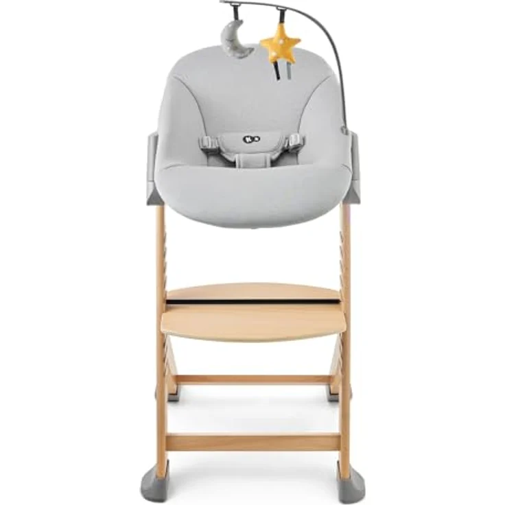 Kinderkraft Kombihochstuhl Set: Kinderstuhl ENOCK + Babywippe CALMEE GREY (Set, 2 St), mitwachsend – Bild 16