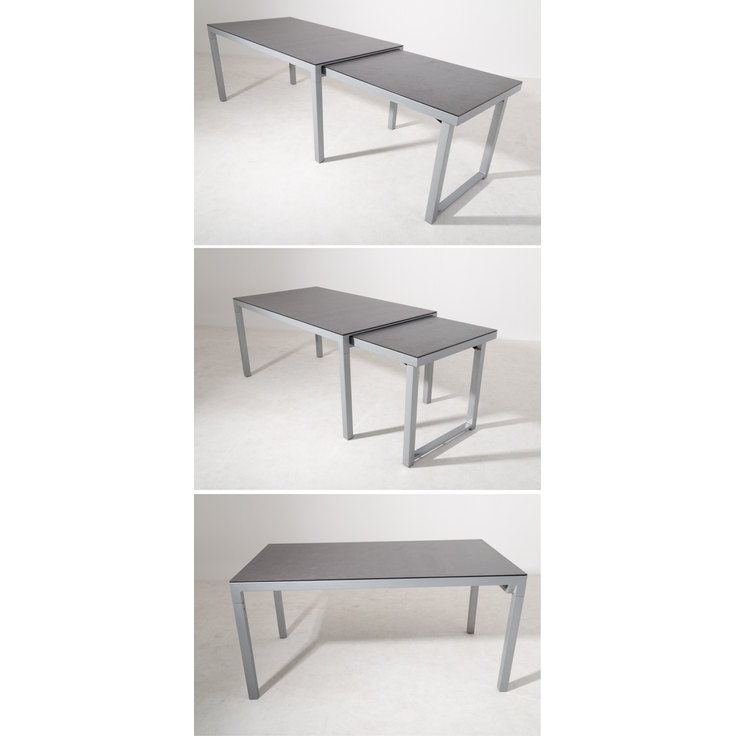 Gardissimo ausziehbarer Gartentisch "Lagos", silber