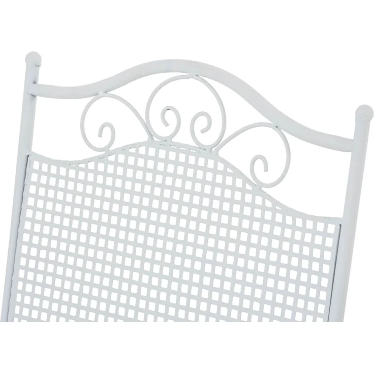 2er Set Gartenstühle DALLAS - Metall Weiß 41x50x91 cm | Gartenstuhl Klappbar Klappstühle Metall Terrassenstuhl Antik Verzierung Stühle Garten Balkon – Bild 6
