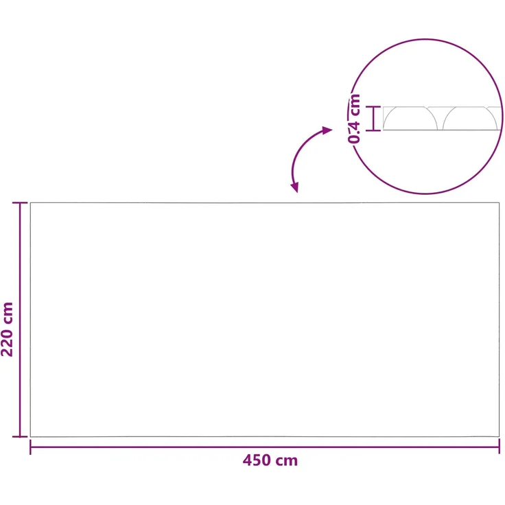 vidaXL Solar Poolabdeckung Hochwertig 450 x 220 cm 200 μm Quadratisch 42034529 – Bild 7