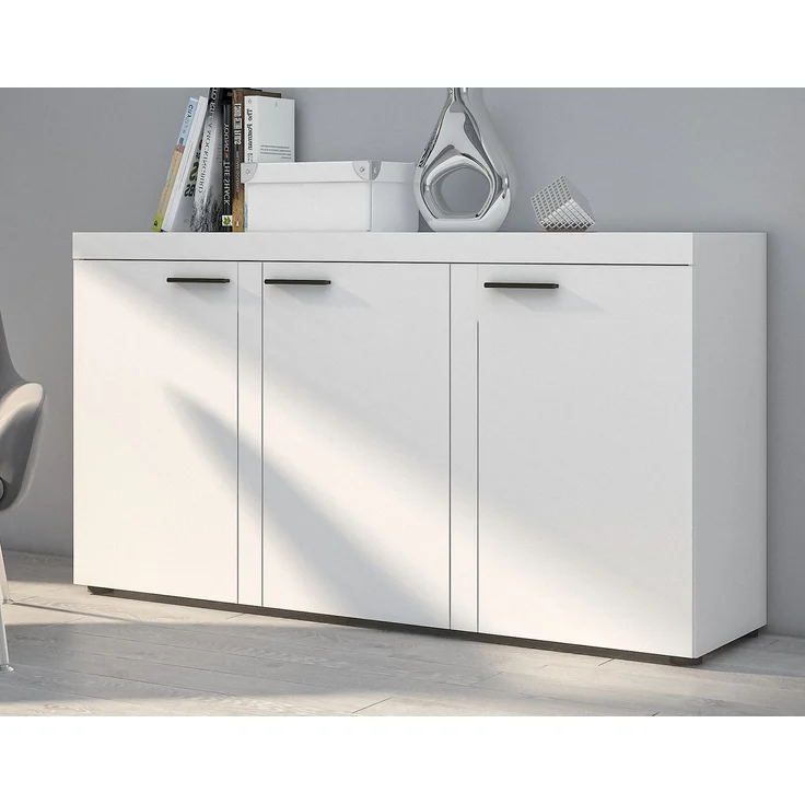AX LIVING Sideboard Wohnzimmer Spacoro 3D – Stilvolle, Modern in Weiß – Bild 1