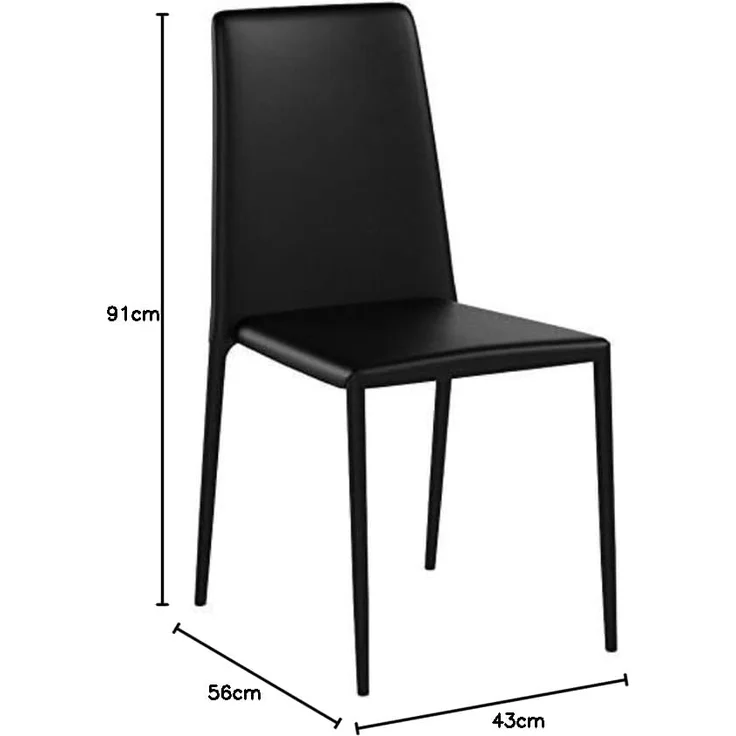 Julian Bowen Jazz Esszimmerstühle, stapelbar, Schwarz, 4 Stück – Bild 3