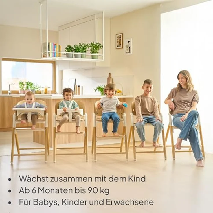 lionelo Hochstuhl CELIA (3-in-1-Hochstuhl Komplettset), 3in1/Einhandverstellung/Kunstleder/Tablett/Babyset enthalten – Bild 14