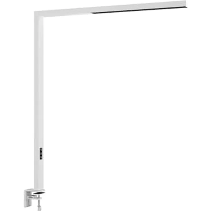 Arcchio LED Klemmlampe, dimmbar, Büro Schreibtischlampe mit Touchdimmer, blendfreies Up and Down Licht, universalweiß 4000K, 2859lm Up und 7713lm Down, Aluminium Kunststoff weiß