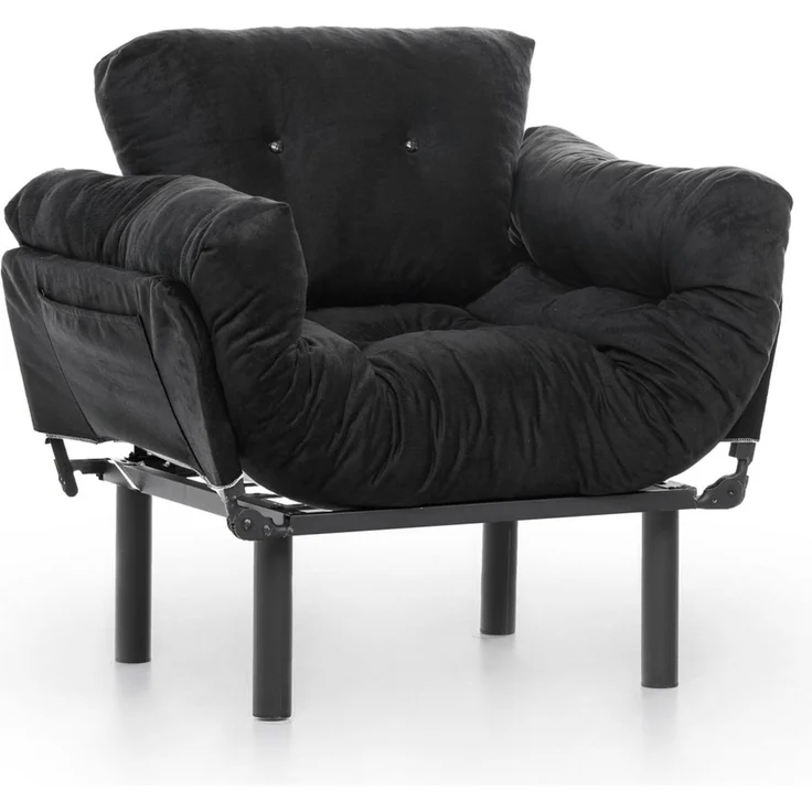Hanah Home 'Nitta Single - Black' Ohrensessel, Schwarz, 95 x 85 x 70 cm – Bild 4