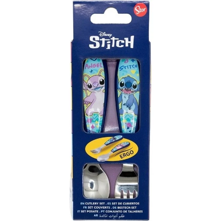 Lilo & Stitch Kinderbesteck Set 2-teilig – Löffel & Gabel mit Motivgriffen – Bild 1