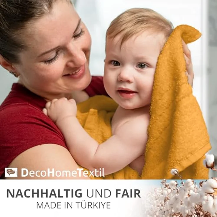 DecoHomeTextil Heimtextilmanufaktur Handtuch Handtuch Set 100% Baumwolle hochwertig kuschelweich saugstark – Bild 7