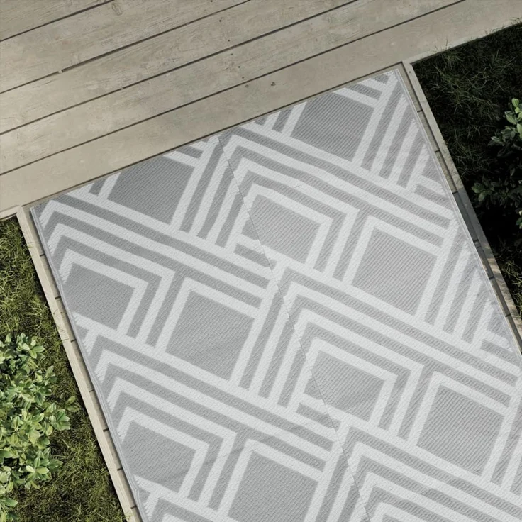 vidaXL Outdoor-Teppich ARAKIL Grau 120x180 cm PP 368562 – Bild 1