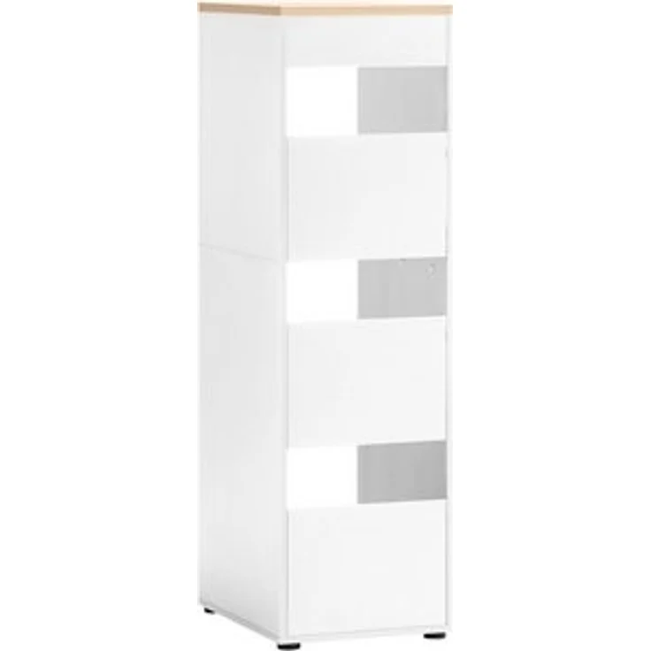 Schildmeyer Mehrzweckschrank Wäscheschrank Solea 702005, weiß matt, 45,1 x 60 x 154,7 cm – Bild 4