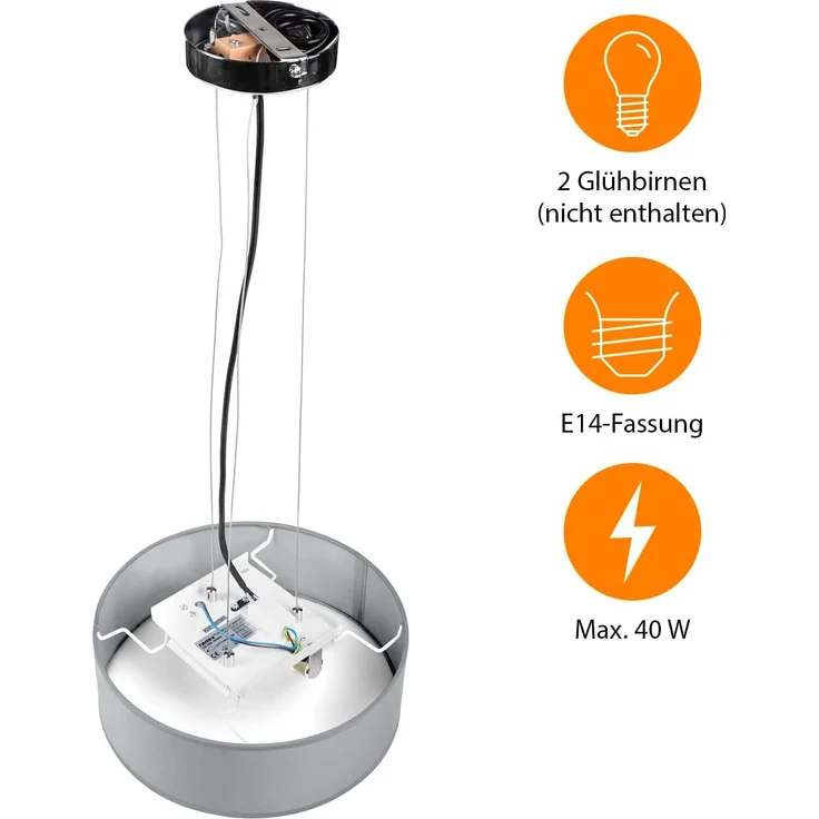 Smartwares Deckenleuchte 30 x 30 x 10 cm Grau – Bild 5