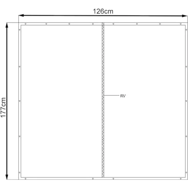 Quick Star Kaminholzregal 126x177cm Wetterschutz für Kaminholzregal 130x70x185cm, Mit 22 Ösen, Spanngummis und Reißverschluss – Bild 3