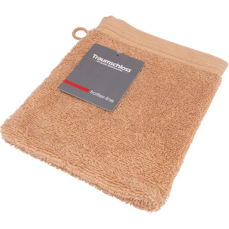 Traumschloss Frottier-Line, Frottier (1-St), Flauschig weich & angenehm zur Haut, 1x Waschlappen, Sand, 16x21 – Bild 1
