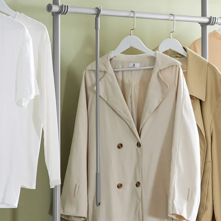 SoBuy KLS04-HG Garderobenständer, Metall, Pulverbeschichtung, Grau, 62 x 200 x 75 cm – Bild 9