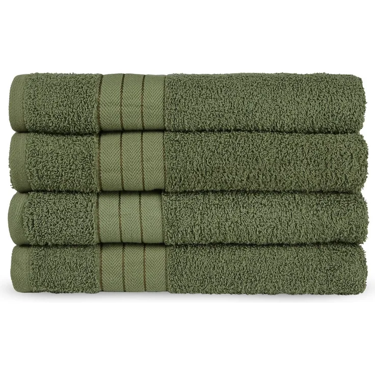 Good Morning Renforcé Frotteeware 4pc 50x100 cm Handtücher grün