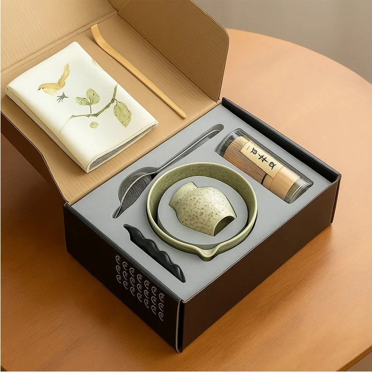 Roxlin Teeservice Roxlin Matcha Set (7-teilig) Keramik, Bambus-Besen, Schale & Zubehör – Bild 2