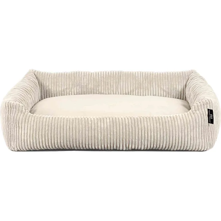 ROHRSCHNEIDER Hundebett - Cord, Hundekorb, Tierbett, Wendekissen, Bezug waschbar, rutschfest Beige 15x70x49cm