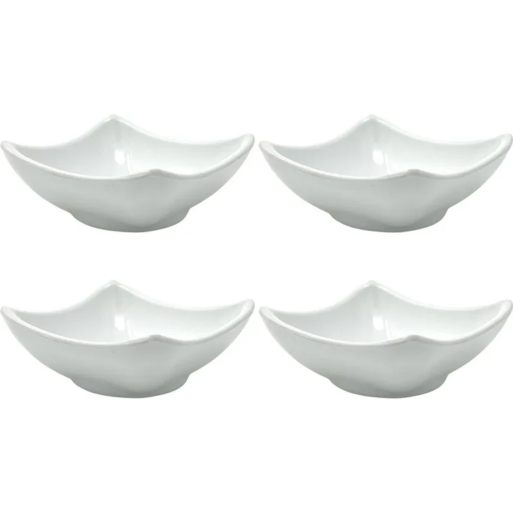 4x Dipschalen Melamin Set Weiß 754 Snackschale Servierschale Klein Mini Saucenschälchen Soja
