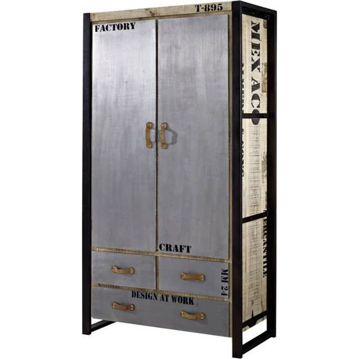 Schrank Mango 100x50x190 natur bedruckt FACTORY #137 – Bild 1