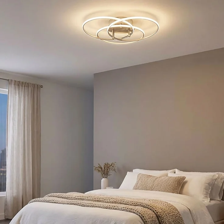 LED Deckenleuchte, Alu, silber, neutralweiß, D 45,6 cm – Bild 4