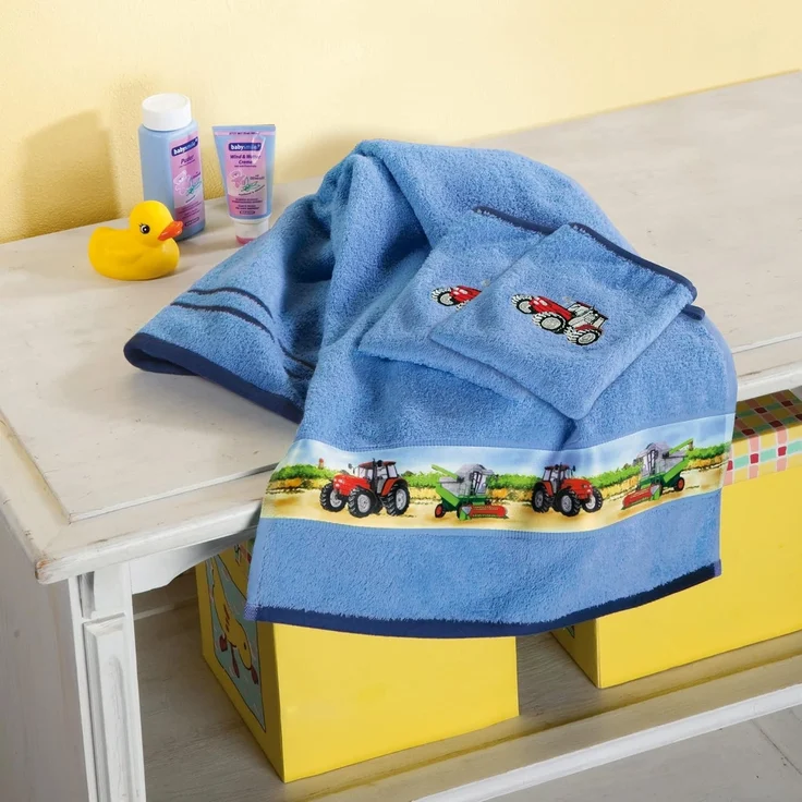 Erwin Müller Handtücher Kinder-Frottier-Set 3-tlg, (3-St), Walk-Frottier Uni – Bild 6