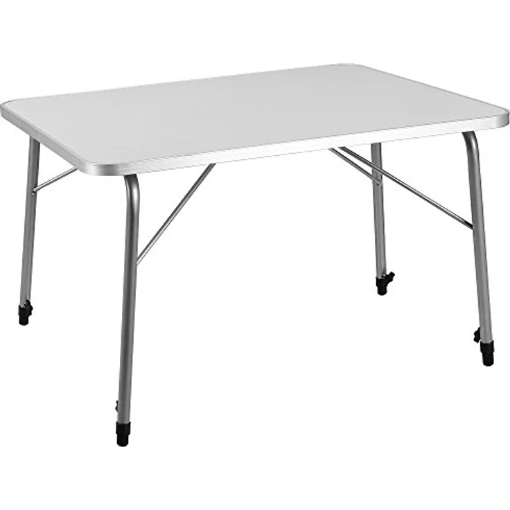 Casaria Campingtisch klappbar faltbar höhenverstellbar, Aluminium weiß/silber, 80x60 cm – Bild 7