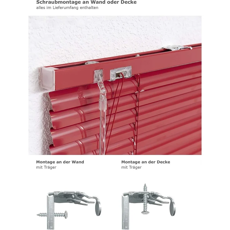 Lysel Outlet Alujalousie 25mm in Rot in den Maßen (B x H) 140cm * 160cm – Bild 4