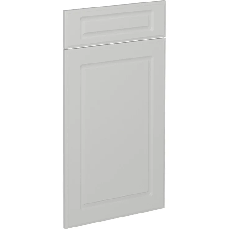 Küchenfront R-Line Weiß Landhaus 39.6 x 71.6 cm Möbelfront für den Schubunterschrank Vicco – Bild 1