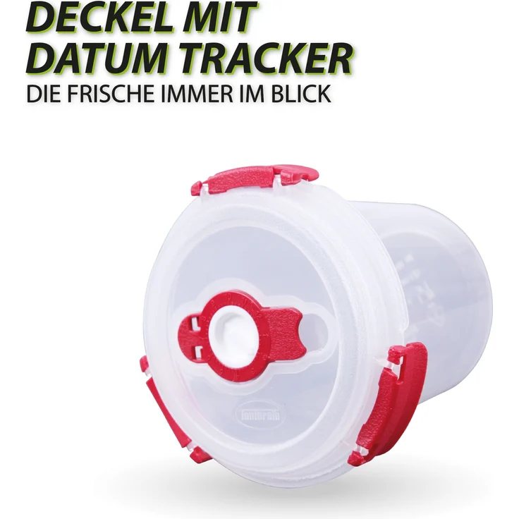 Vorratsdose für Lebensmittel ( 640 ml ) - Rot - Frischhaltedosen für Joghurt, BPA-Frei luftdicht, Aufbewahrungsbox Meal Prep Box, Schale – Bild 7