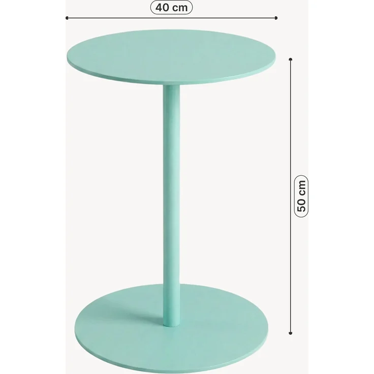 Beistelltisch Nastätten 50x40 cm Mintgrün [en. casa] – Bild 5