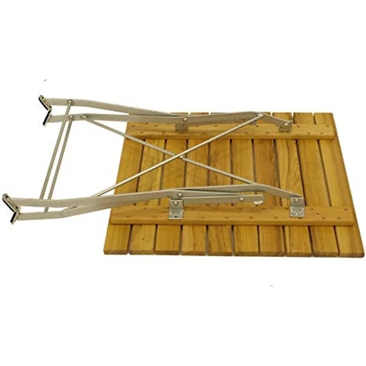 DEGAMO PASSAU Garnitur 3-teilig, Metall + Robinie, verzinkt/natur, Tisch 70x70cm – Bild 5