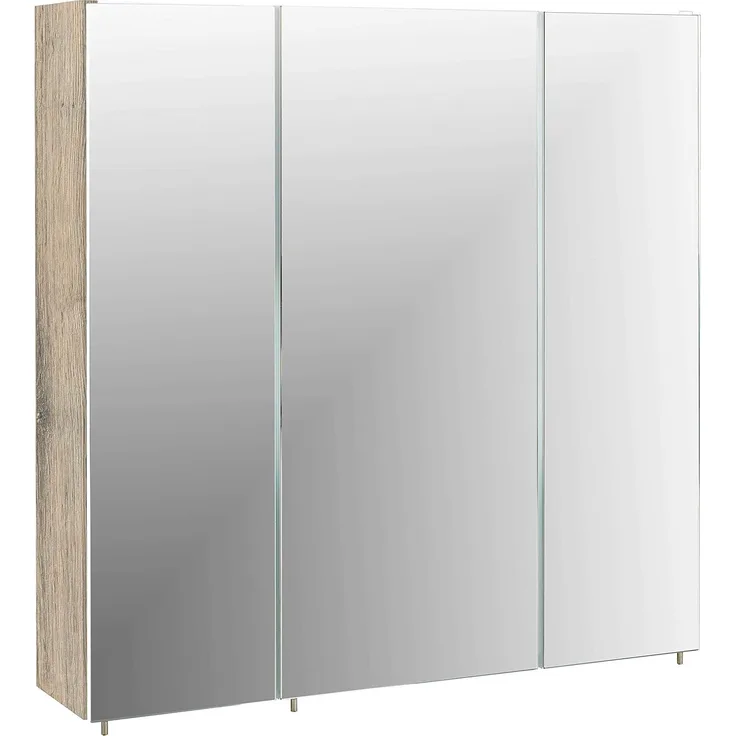 Schildmeyer Trient Spiegelschrank, Holzdekor, wildeiche Dekor, 71 x 70 x 16 cm