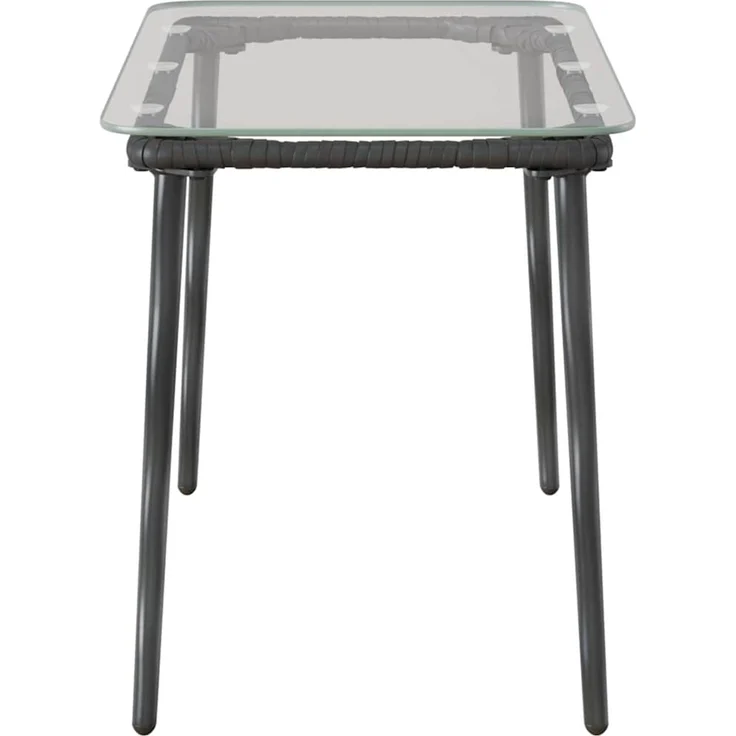 vidaXL Gartentisch Schwarz 80 x 40 x 45 cm Poly-Rattan 42010364 – Bild 5