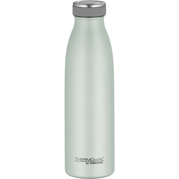 THERMOcafé by THERMOS TC BOTTLE pastell mint grün matt 0,50l, Isolierflasche aus Edelstahl, kohlensäurefest, 12h heiß 24h kalt, Auslaufsicher, für Schule, Unterwegs & Büro