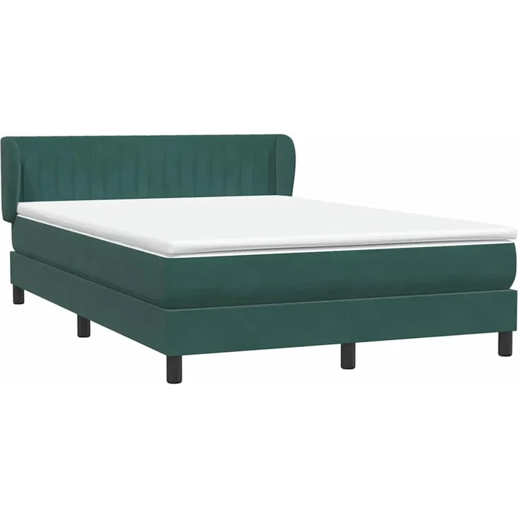 vidaXL Boxspringbett mit Matratze Dunkelgrün 160x220 cm Samt 3317742 – Bild 3
