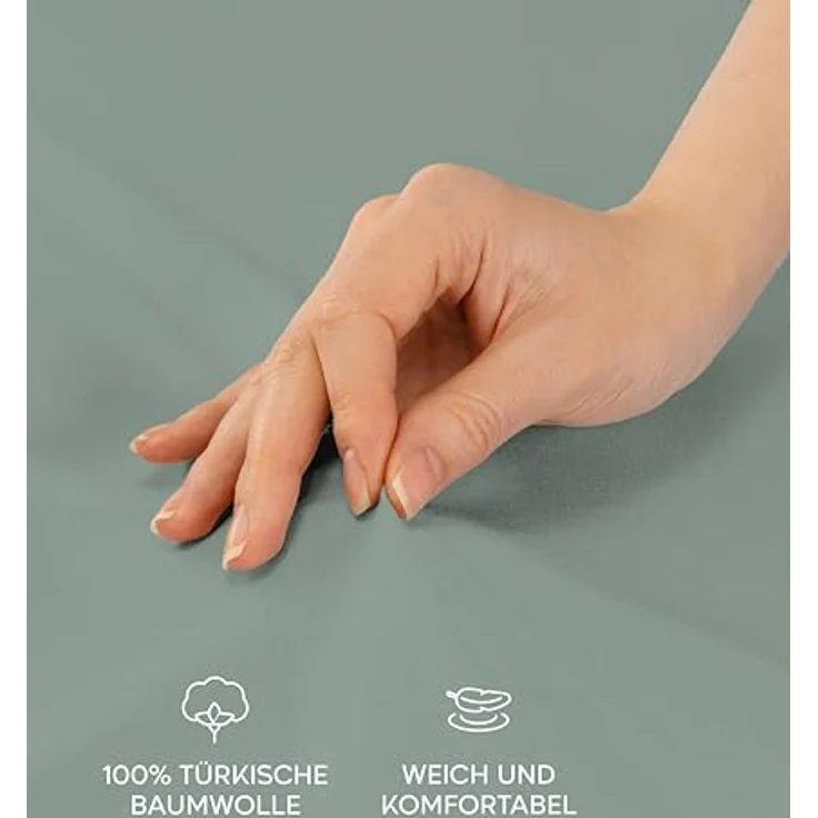 Twinzen® Kissenbezug 30x30 (2er-Set) - 100% Jersey Baumwolle 150 GSM Kissenbezüge - Grün - Für Kissenbezüge 30x30 cm - Kissenhülle - Kissenbezug mit Reißverschluss - Oeko-Tex Zertifiziert – Bild 3