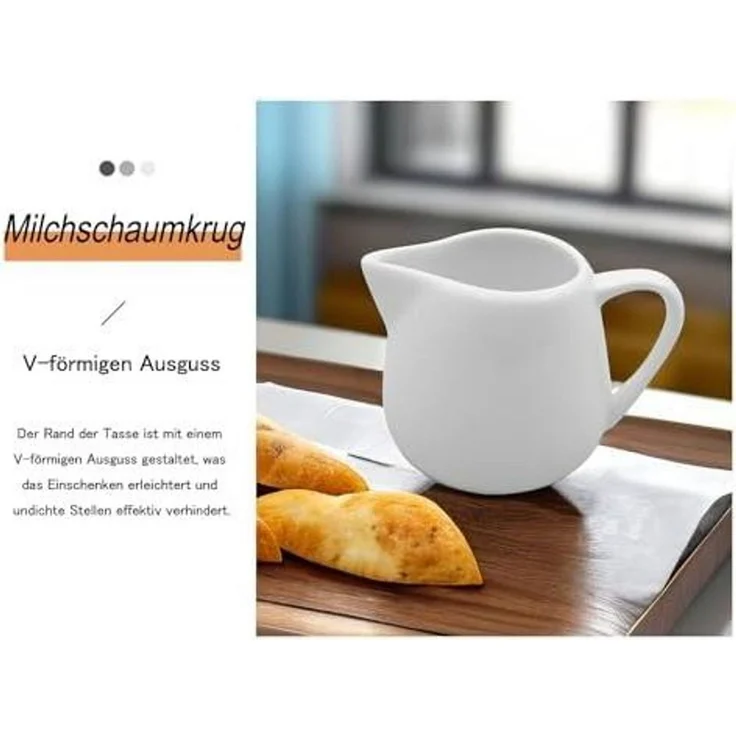 FELIXLEO Milchkännchen Mit 130ml Fassungsvermögen ideal für den täglichen Kaffeegenuss nun, (1-St) – Bild 3