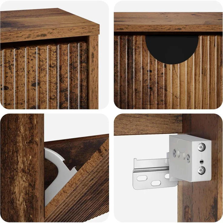 vidaXL Schuhschrank VENRAY 70 x 17 x 82 cm Holzwerkstoff Altholz 8020070 – Bild 8