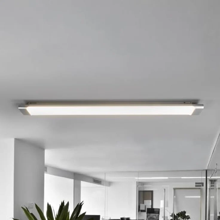 Arcchio LED Deckenleuchte Vinca, moderne 1-flammige Lampe in Aluminium für Arbeitszimmer und Wohnzimmer mit energiesparendem Leuchtmittel – Bild 4