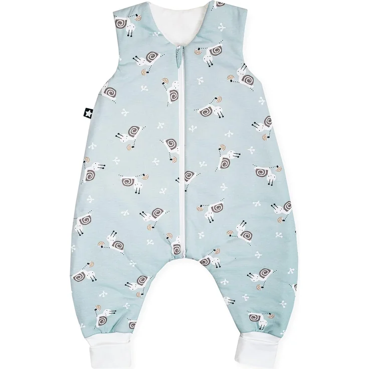 Julius Zöllner Schlafoverall Jumper Jersey, warme Füllung 2,5 TOG, waschbar bei 60°C, Made in Germany, Oeko TEX Standard 100, Schnecke, Gr. 104 – Bild 1