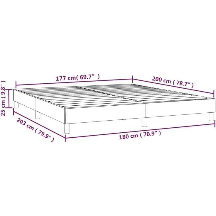 Boxspringbett Hellgrau 180x200 cm Stoff [3120878] – Bild 2