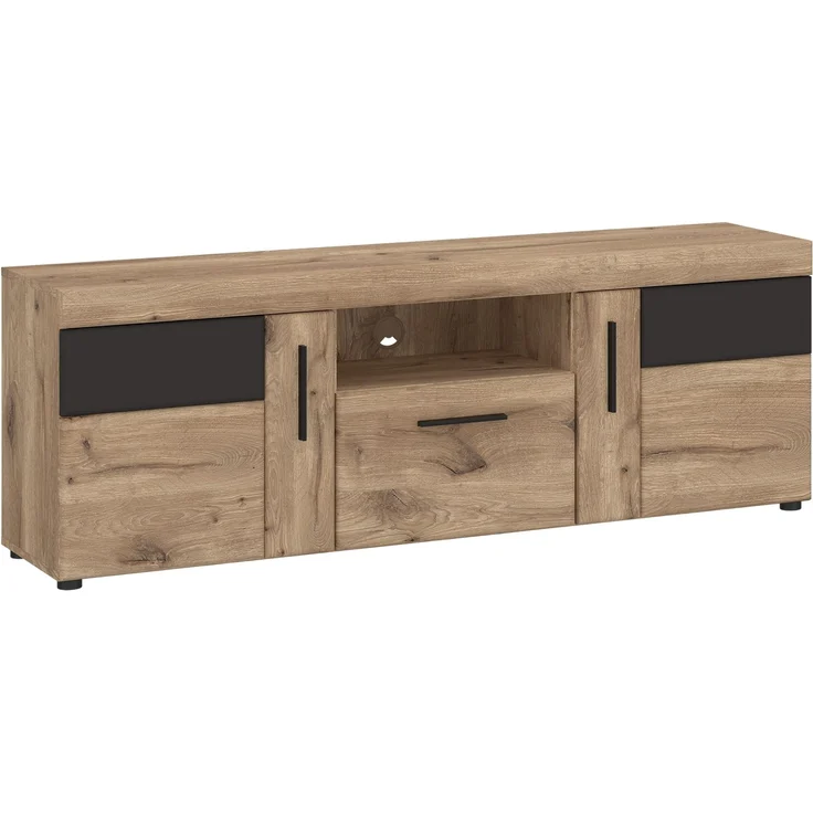 Lowboard >GRANO< in VIKING EICHE DEKOR - 157x55,8x40,9 cm (B/H/T) – Bild 1