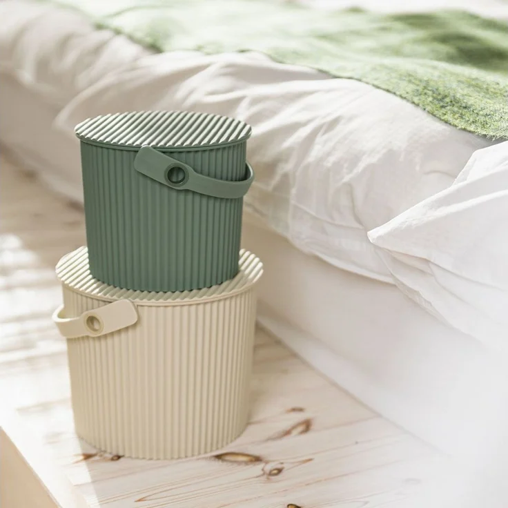 Hachiman Aufbewahrungsbox Omnioutil Eimer S Pale Beige 8 l – Bild 2