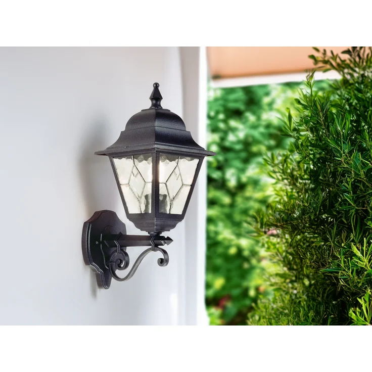 Außenleuchte, Wandlampe, Laterne, H 45 cm, Schwarz – Bild 5